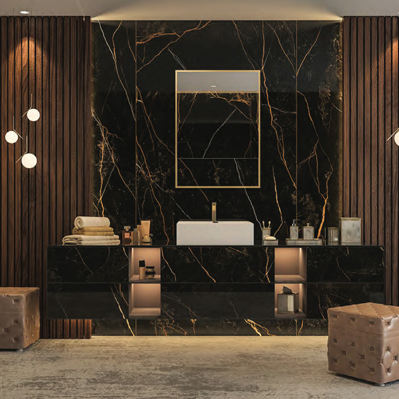 Marble Vanity in Bathroom