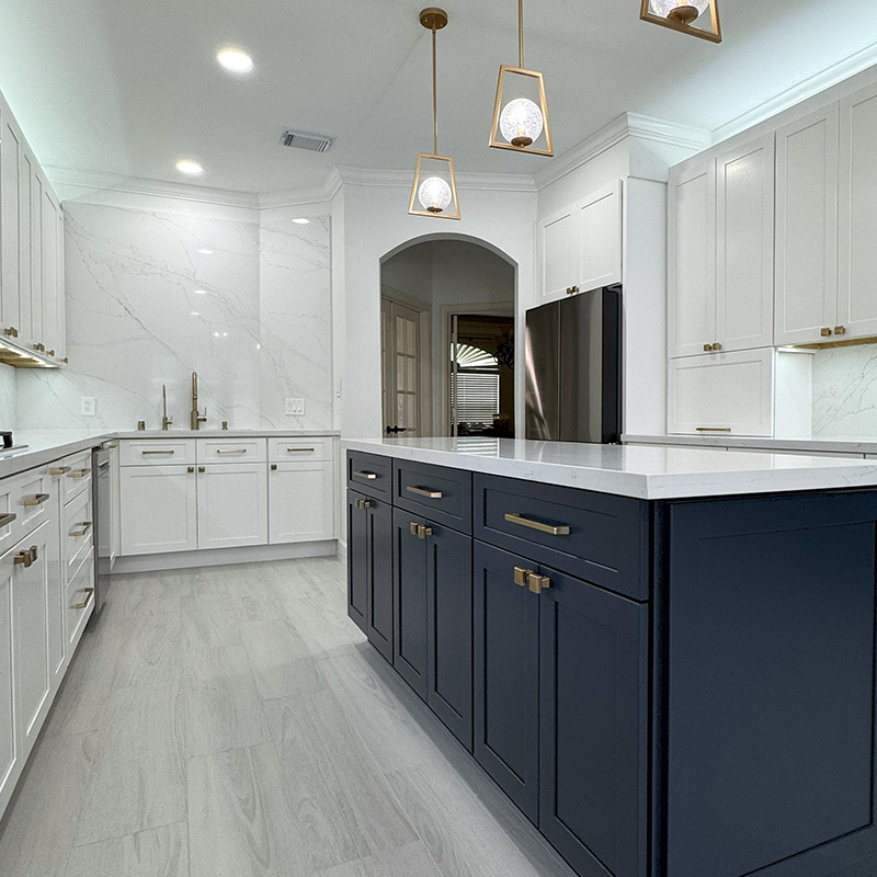 Blue Kitchen Island